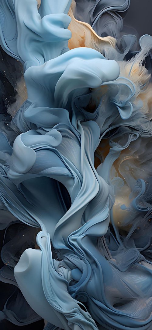 Abstract Blue Silk Flow - Related Anime Wallpapers wallpaper
