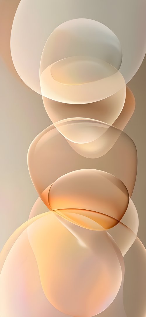 Amber Abstract Bubbles