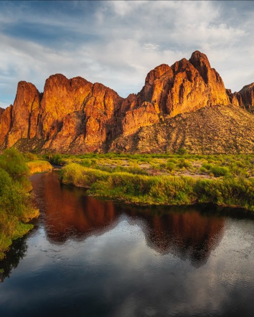 Arizona Mountain River Reflection