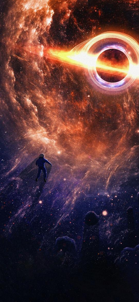 Astronaut and Black Hole - Related Dark Wallpapers wallpaper