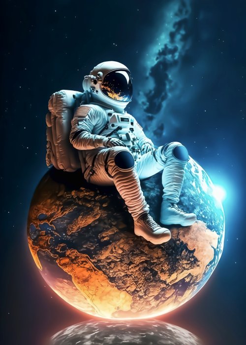 Astronaut on Distant Planet - Related Dope Wallpapers wallpaper