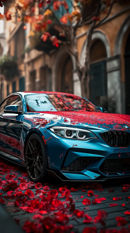 Blue BMW Autumn Bloom - Related 4K Wallpapers wallpaper