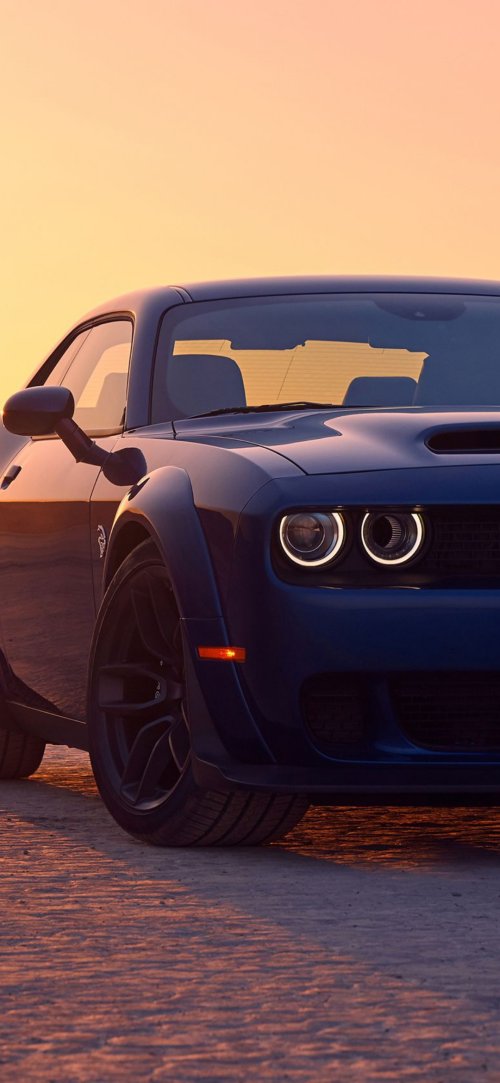 Blue_Dodge_Challenger_Sunset - Related 4K Wallpapers wallpaper