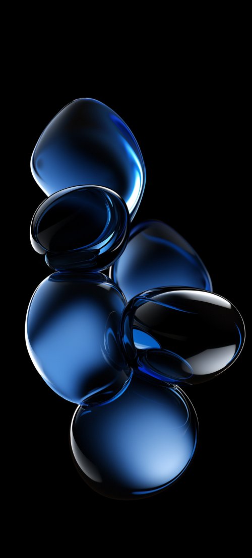 Blue Glass Orbs Stack