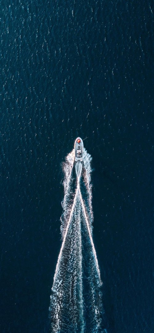 Boat Wake Aerial View