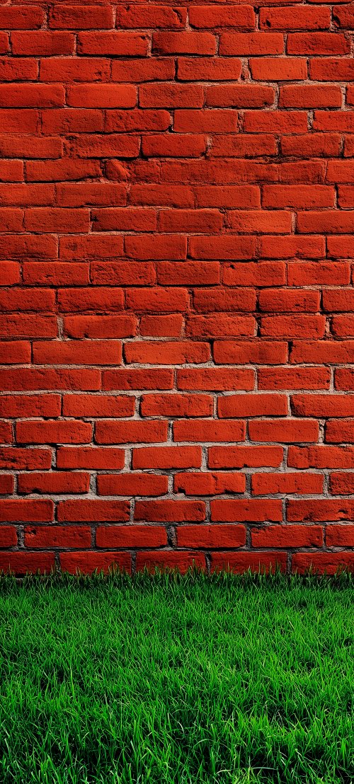 Brick Wall and Grass - Related StockWalls wallpaper