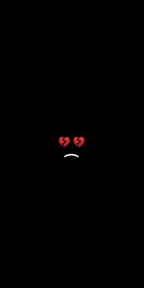 Broken Heart Emoji Sadness - Related Dark Wallpapers wallpaper