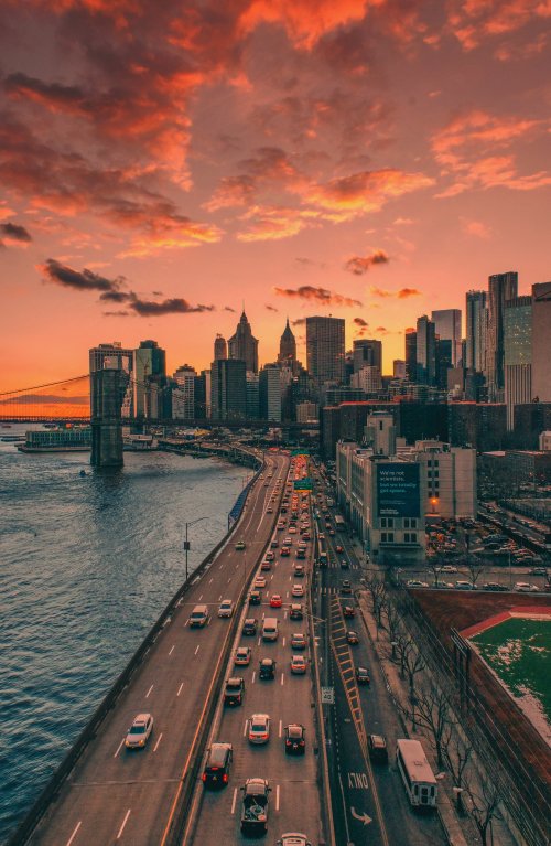 Brooklyn Sunset Cityscape View - Related Dope Wallpapers wallpaper