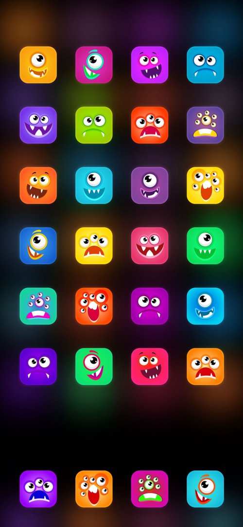 Cartoon Monster Icons - Related Dope Wallpapers wallpaper