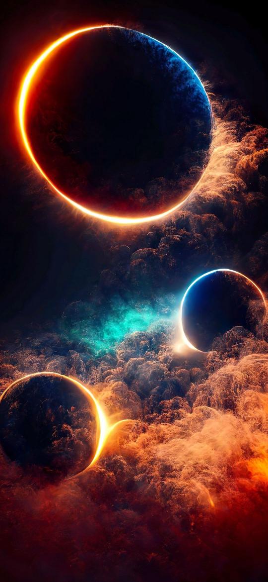 Celestial Eclipse Dreamscape - Related Dark Wallpapers wallpaper