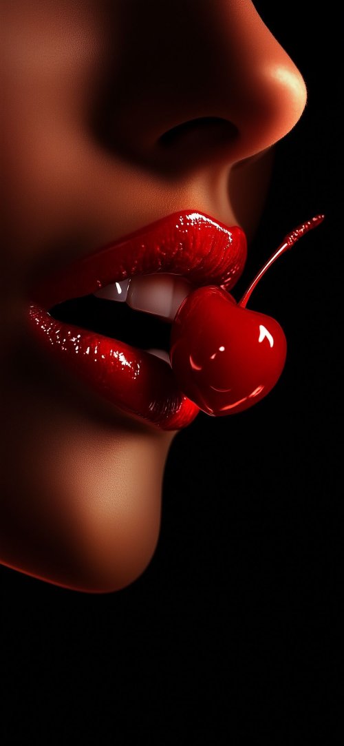 Cherry Red Lips - Related Dope Wallpapers wallpaper