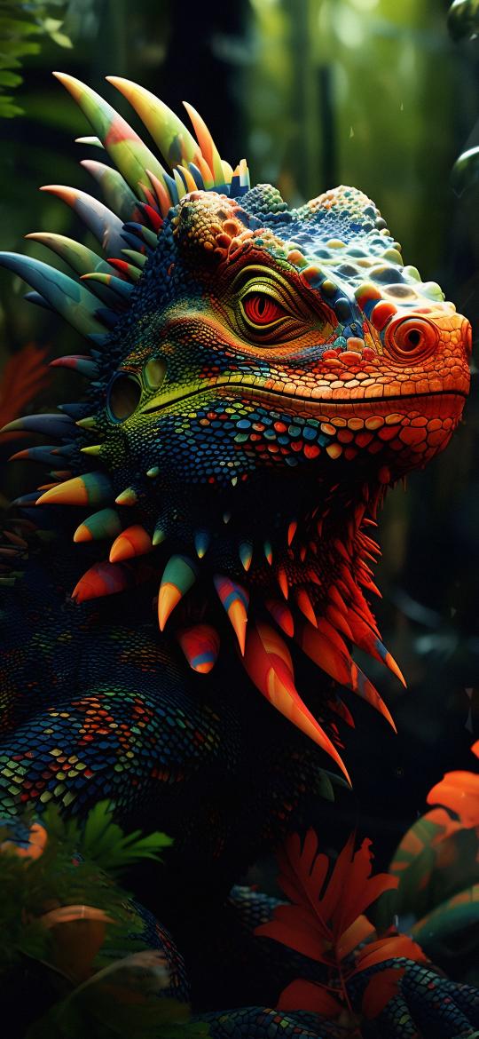 Chromatic Lizard Close-Up - Related Dope Wallpapers wallpaper