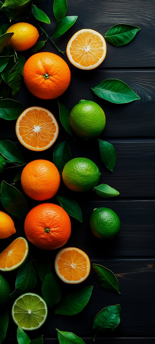 Citrus Fruits on Wood