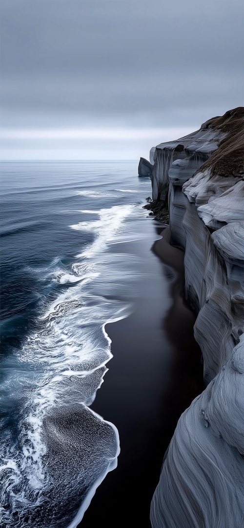 Coastal Cliffside Serenity - beach Wallpaper