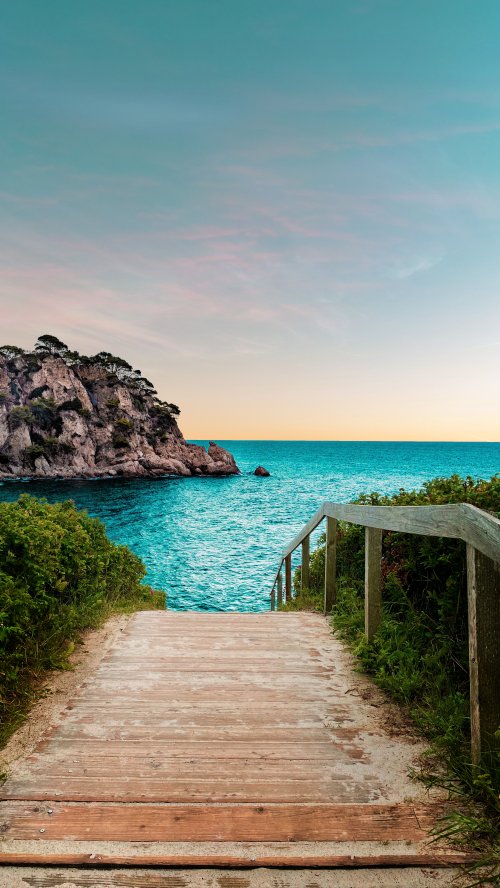 Coastal Path Serenity - 4K Wallpapers Wallpaper