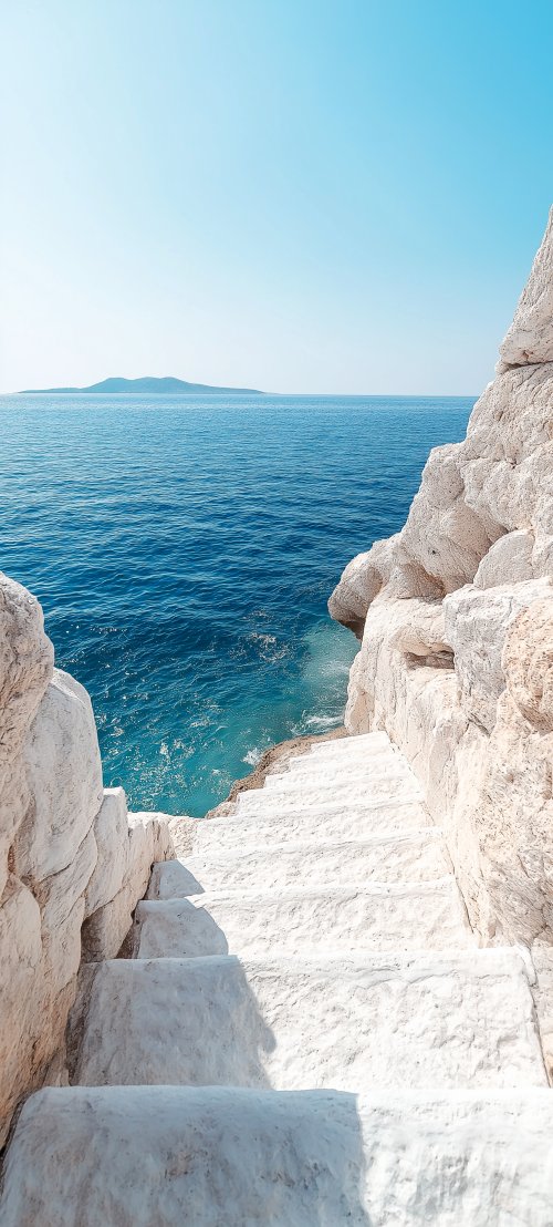Coastal Stone Stairway View - Related Dope Wallpapers wallpaper