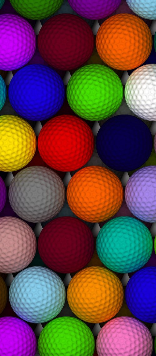 Colorful Golf Ball Array - Related Dark Wallpapers wallpaper