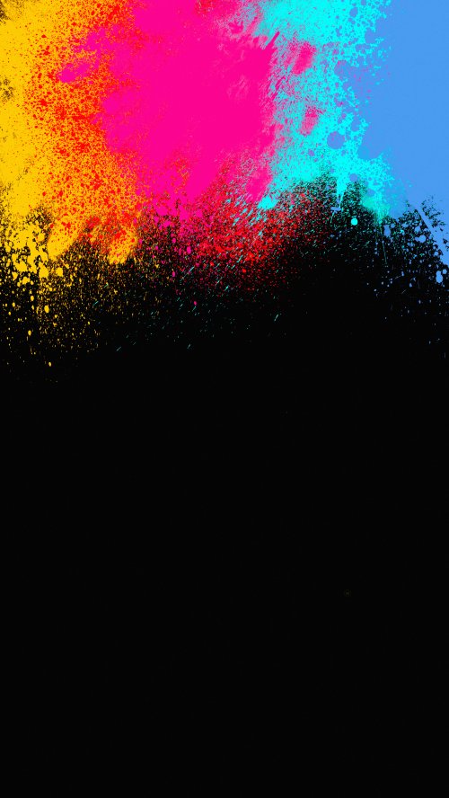 Colorful Paint Splatter Art