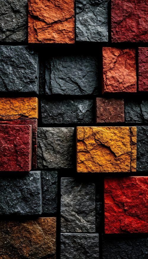 Colorful Stone Block Wall - Related StockWalls wallpaper