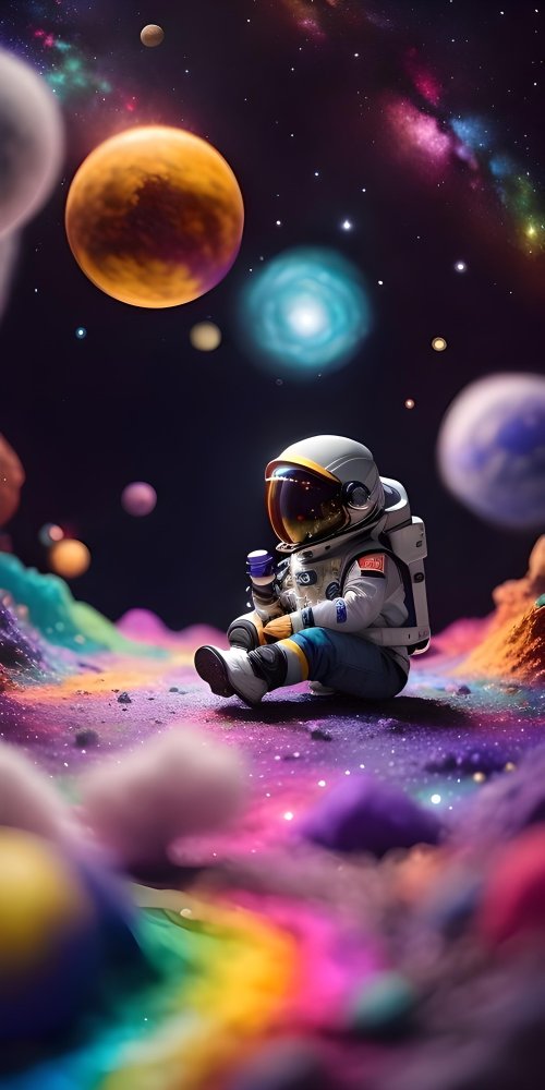 Cosmic Astronaut Contemplation - Related 4K Wallpapers wallpaper