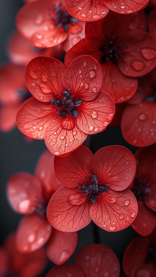 Crimson Dewdrop Flower Wallpaper - Related StockWalls wallpaper