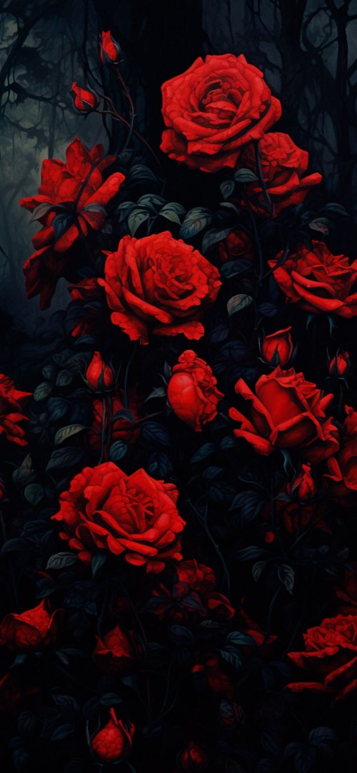 Crimson Roses in Darkness - Related 4K Wallpapers wallpaper