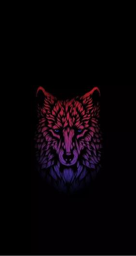 Crimson Wolf Illustration - Related Dark Wallpapers wallpaper