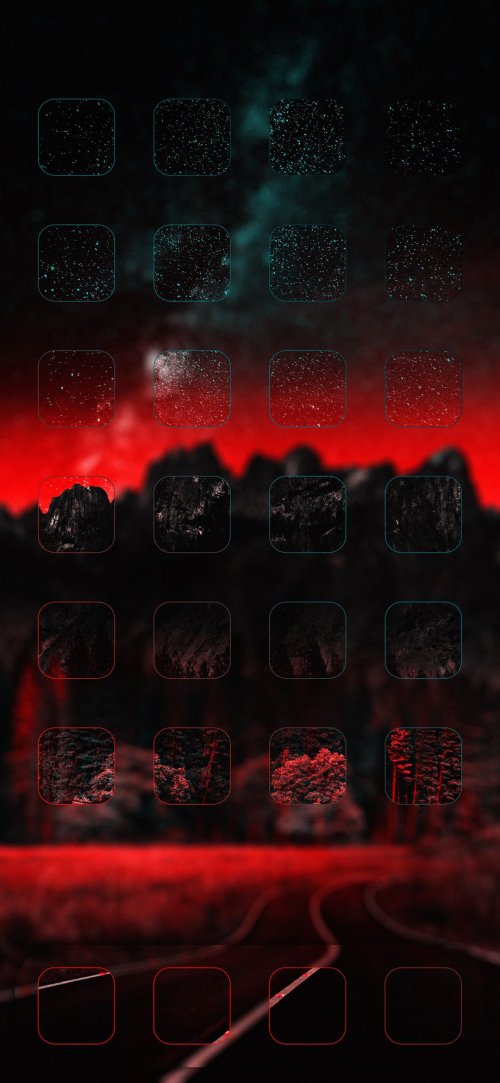 DarkRedRoadPhoneHomeScreen - Related  wallpaper