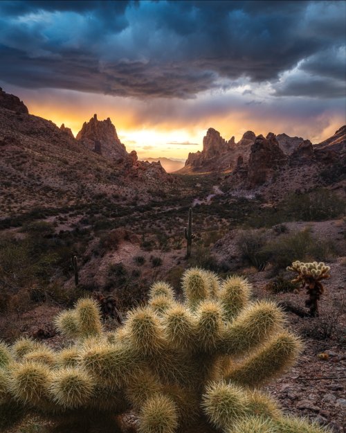 Desert Sunset Mountain Vista