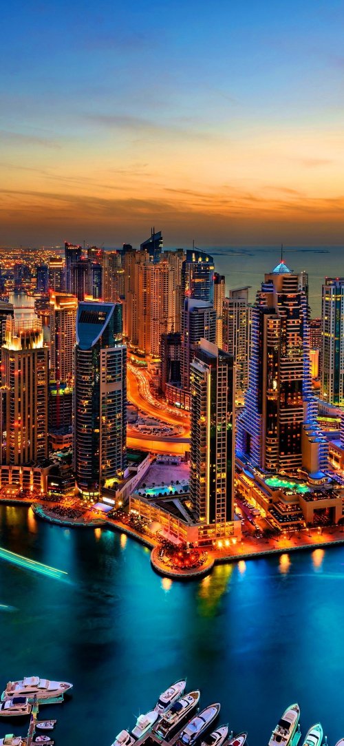 Dubai Marina at Sunset - Related 4K Wallpapers wallpaper