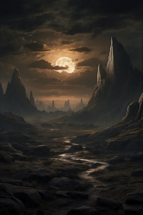 Eerie Moonlight Valley - Related Ghetto Wallpapers wallpaper