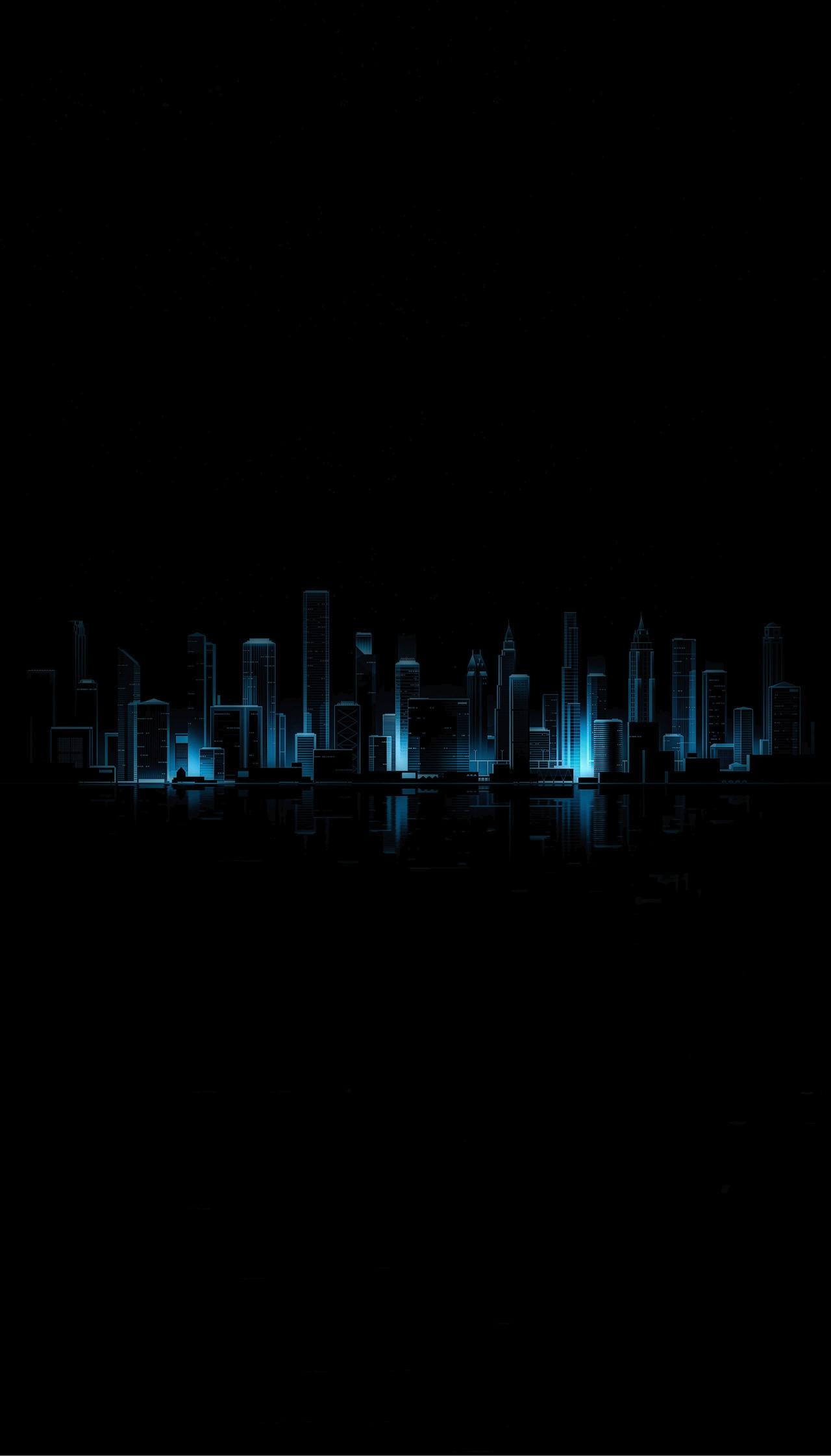 Electric Blue Cityscape - Related Dark Wallpapers wallpaper