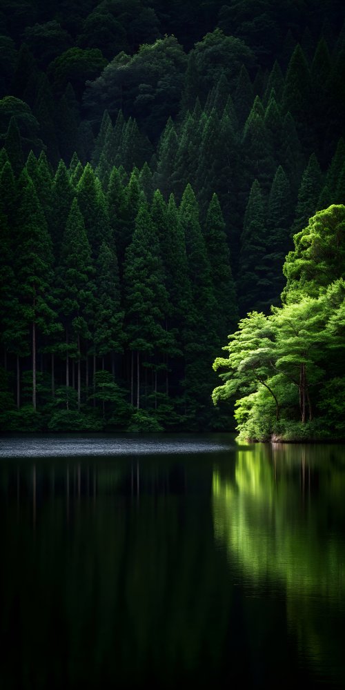 Emerald Forest Lake Reflection