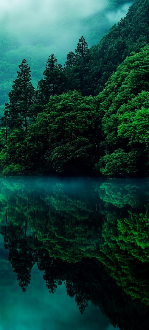 Emerald Lake Reflection Scenery