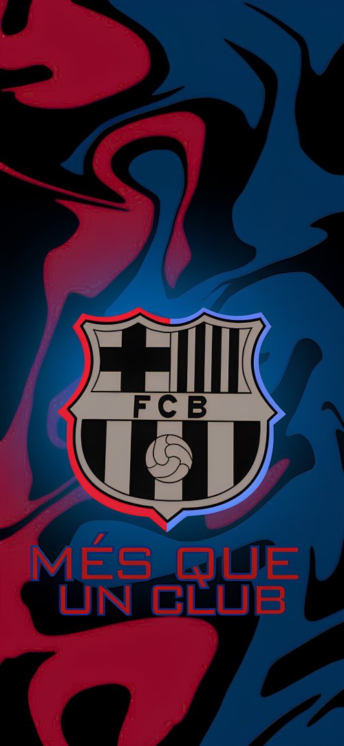 FC Barcelona Fluid Art - logo Wallpaper