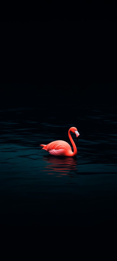 Flamingo in Dark Water - Related Dope Wallpapers wallpaper