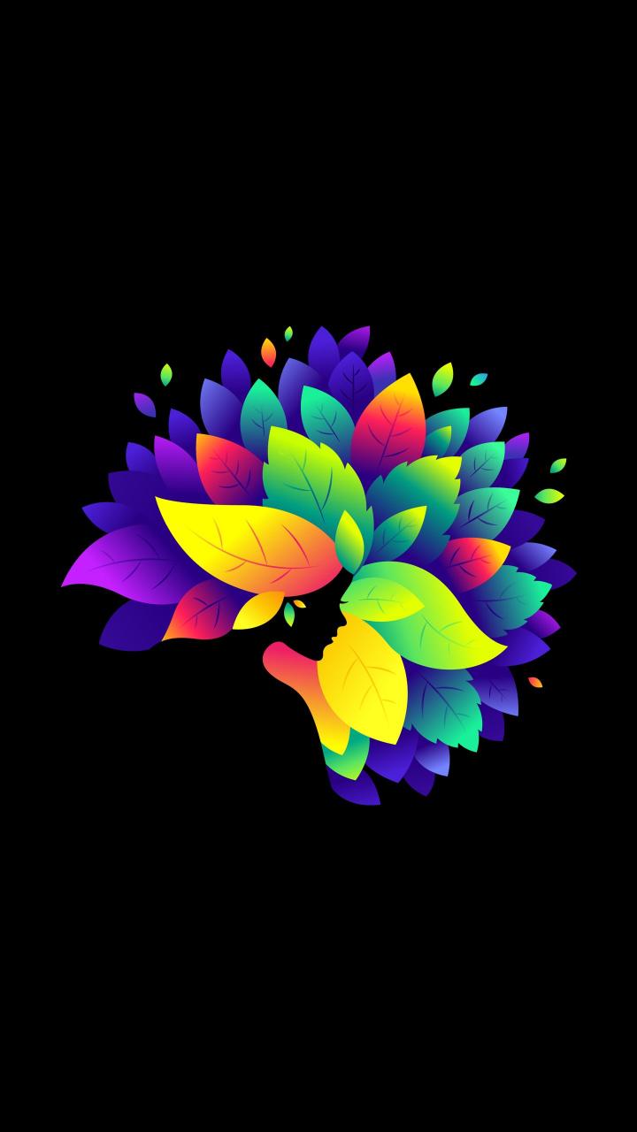 Floral Silhouette Portrait - Related Dark Wallpapers wallpaper