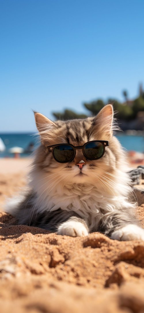 Fluffy_Cat_Beach_Sunglasses