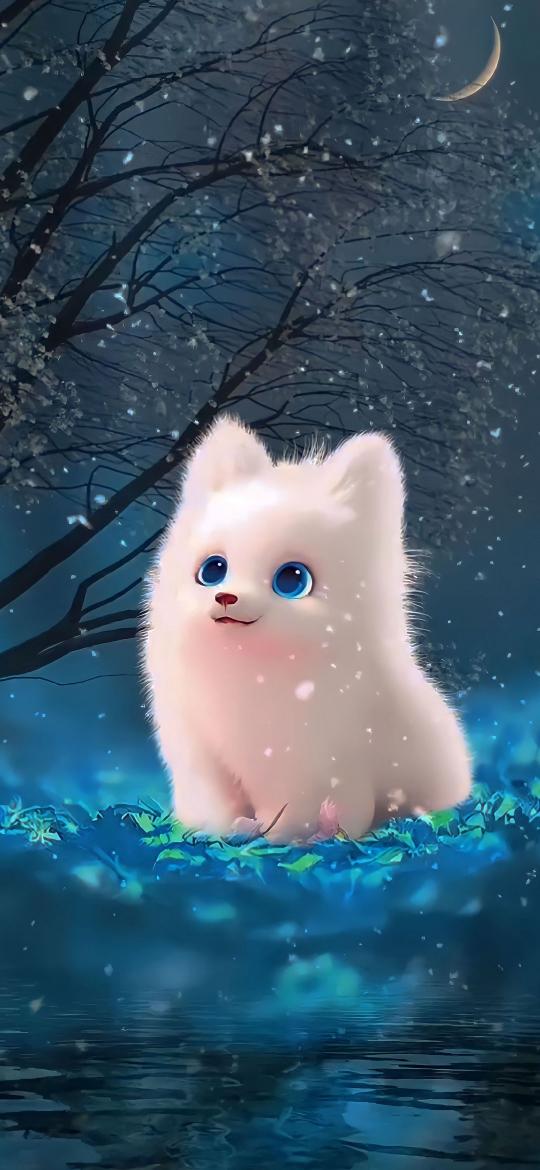 Fluffy Puppy Moonlight Serenade - Related Anime Wallpapers wallpaper