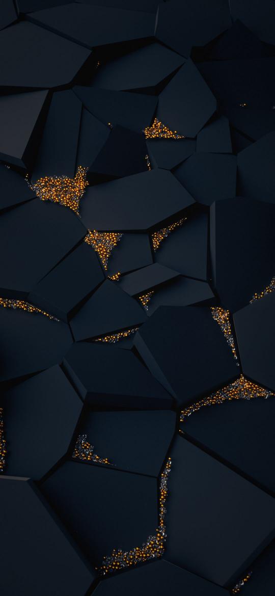 Fractured Gold Geometry - Related 4K Wallpapers wallpaper