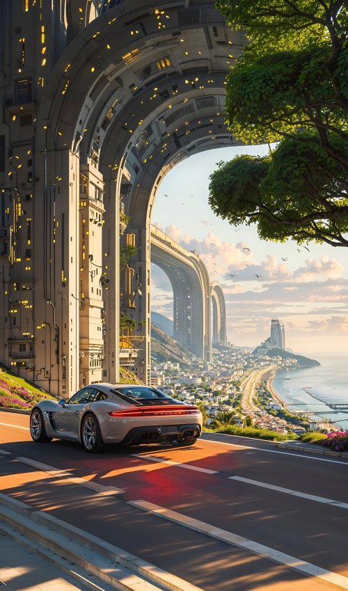Futuristic Coastal Drive