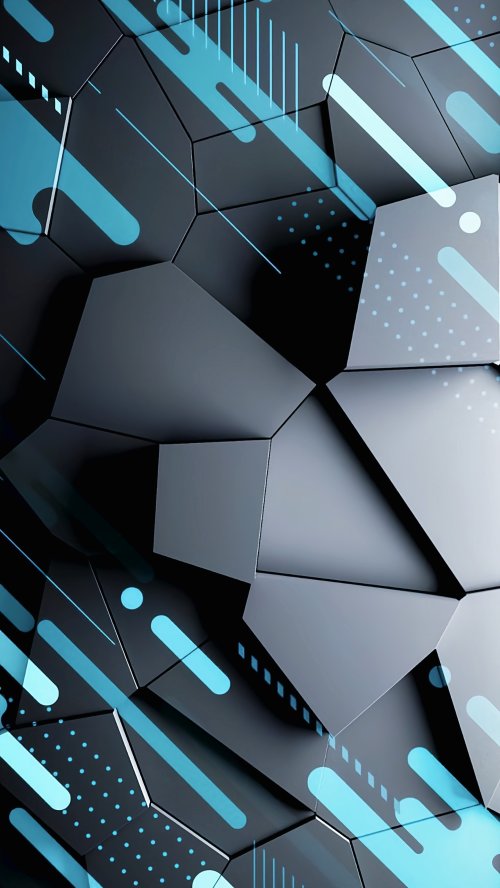 Geometric Blue Tech Pattern