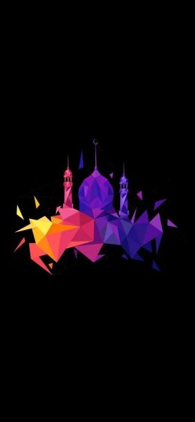 Geometric Mosque Silhouette
