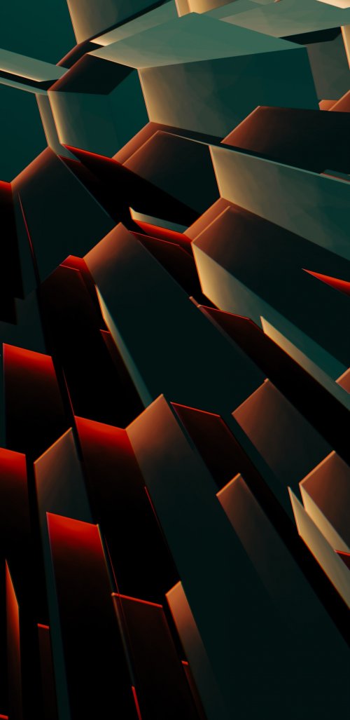 Geometric Red Glow