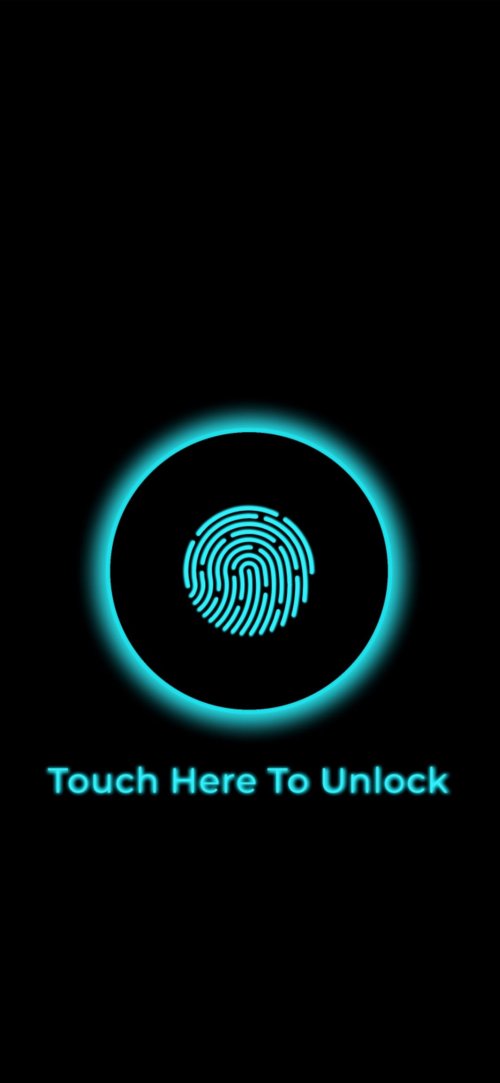 Glowing Fingerprint Unlock - Related Dark Wallpapers wallpaper