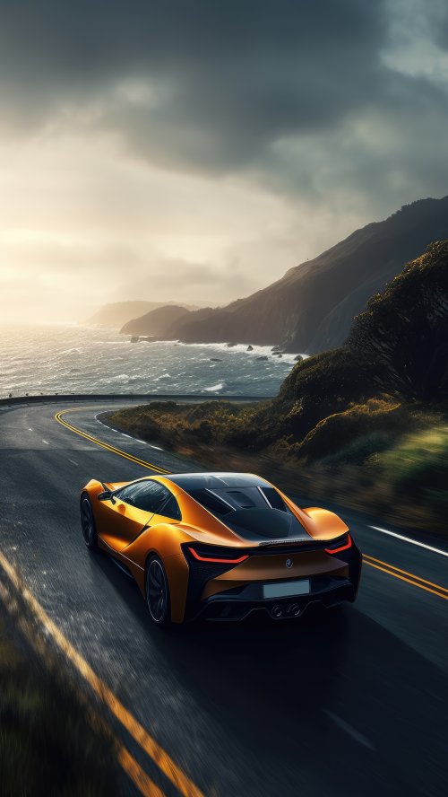 Golden Car Coastal Drive - Related Ghetto Wallpapers wallpaper