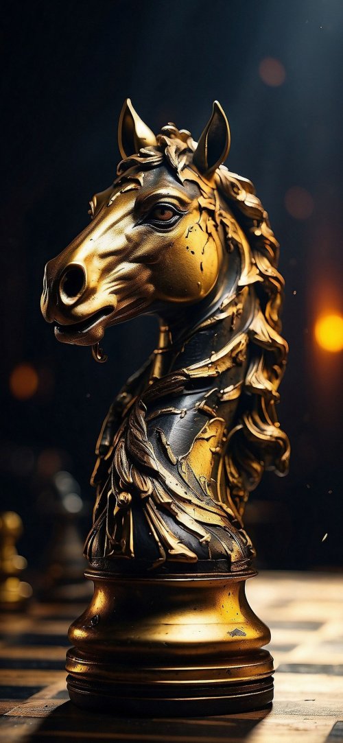 Golden_Chess_Knight_Detail