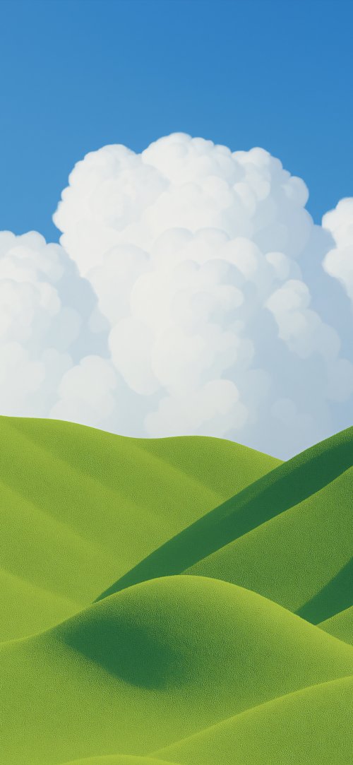 Green Hills and Clouds