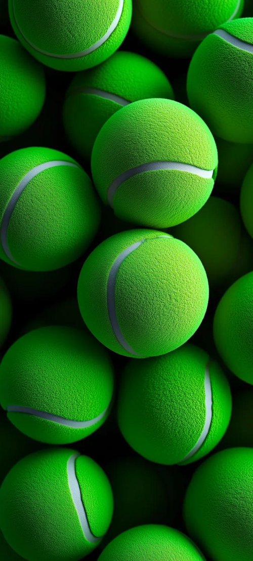 Green Tennis Ball Pile