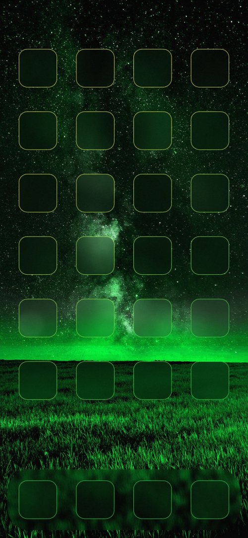 GreenGalaxyGrassPhoneHomeScreen - Related Dope Wallpapers wallpaper